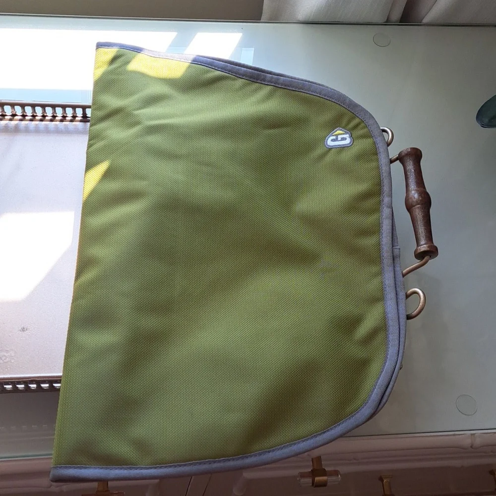 NWT‎ Go Gaga The Daddy Messenger/Diaper Nylon Green/Grey Bag Fabric Strap/Pad
